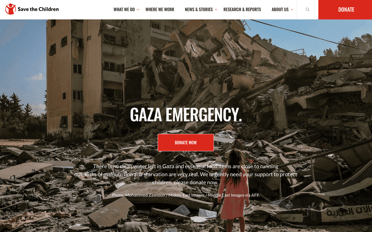 موقع ويب غير ربحي: منظمة إنقاذ الطفولة موقع ويب غير ربحي: منظمة إنقاذ الطفولة