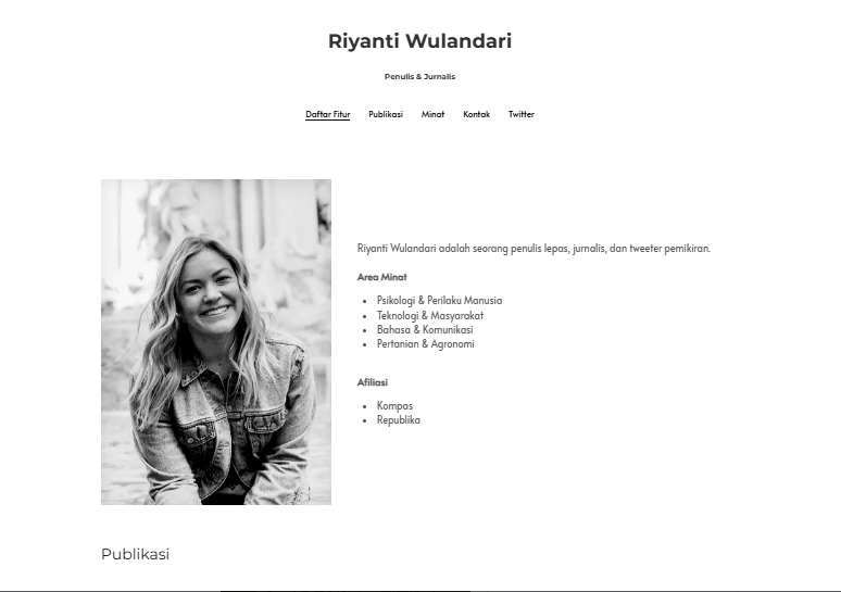 Mencolok - Template Pribadi Sederhana Mencolok - Template Pribadi Sederhana