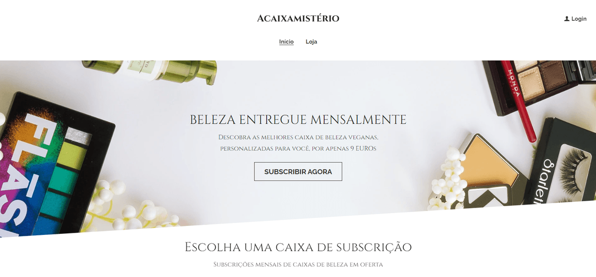 Modelo de loja online Mystery Box da Strikingly Modelo de loja online Mystery Box da Strikingly