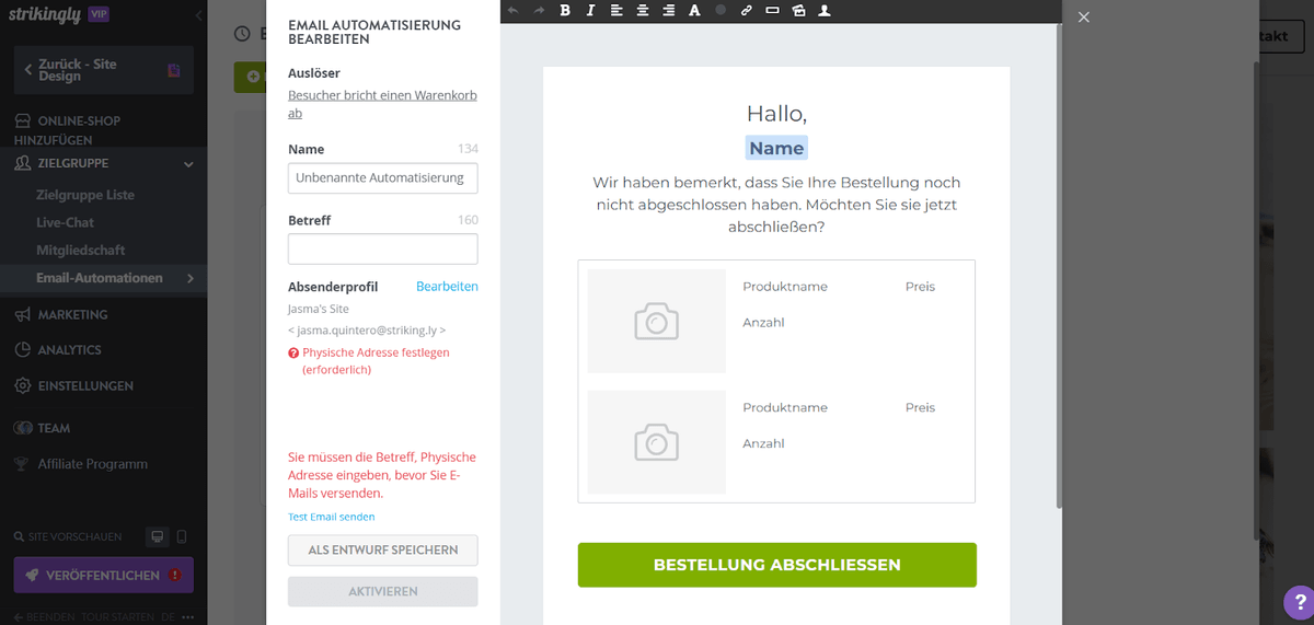 Warenkorbabbruch- und Reaktivierungs-E-Mails Warenkorbabbruch- und Reaktivierungs-E-Mails