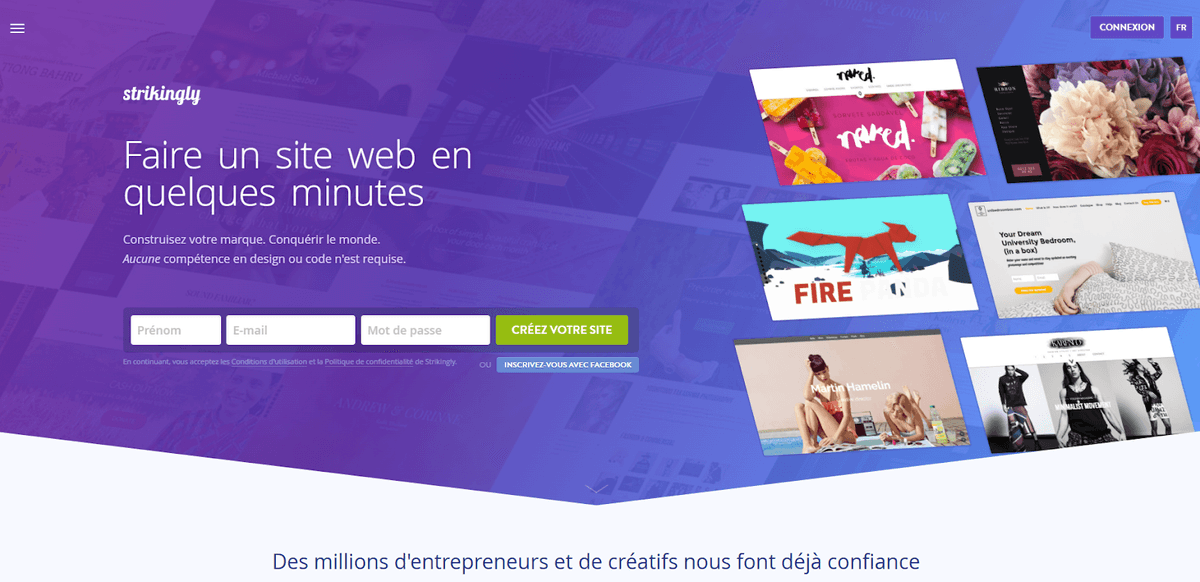 Fonctionnalités de Strikingly liées à la vente de maquillage en ligne Fonctionnalités de Strikingly liées à la vente de maquillage en ligne