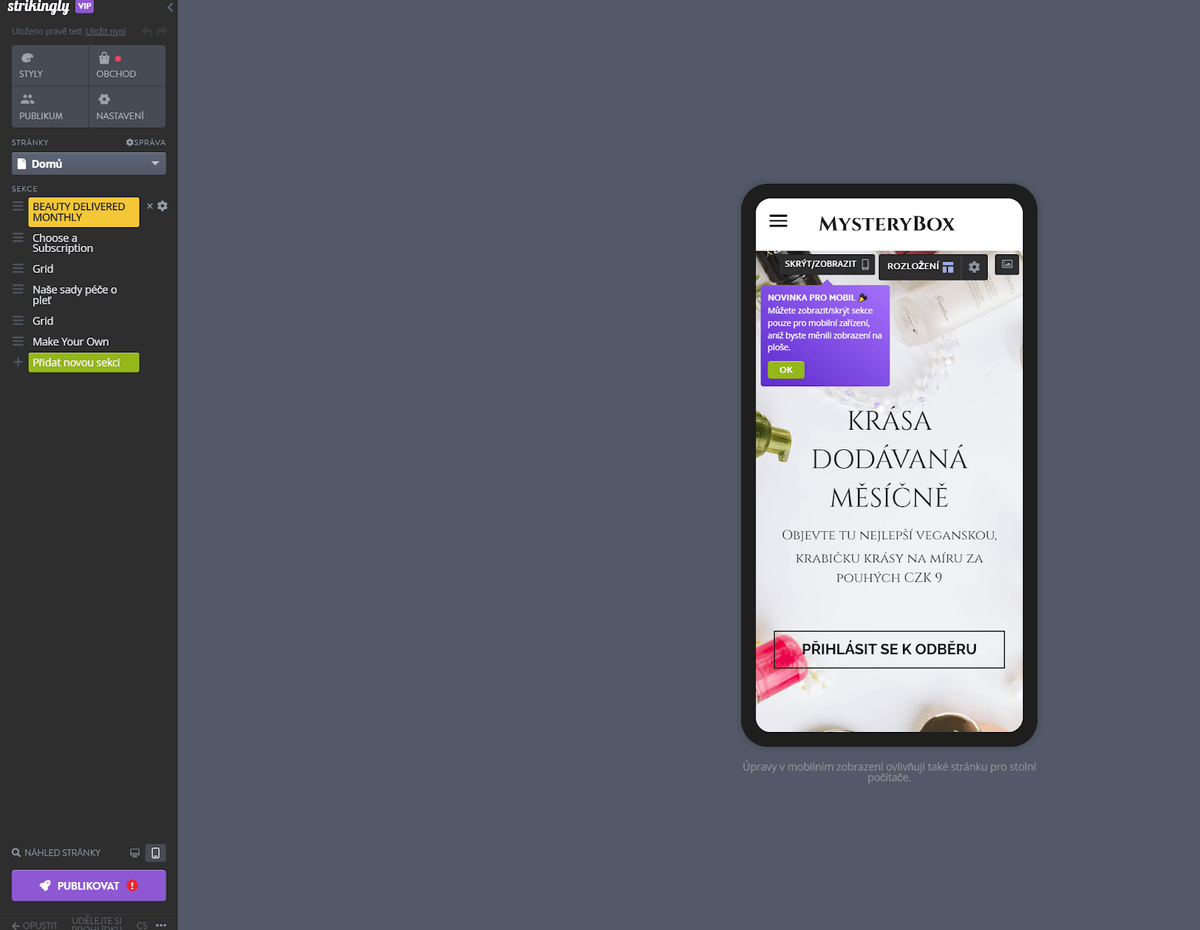 Strategie rozšíření produktové řady – použijte optimalizaci pro mobily Strikingly Strategie rozšíření produktové řady – použijte optimalizaci pro mobily Strikingly