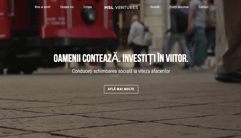 Site-ul web Ventures pentru șablon de afaceri de la Strikingly Site-ul web Ventures pentru șablon de afaceri de la Strikingly