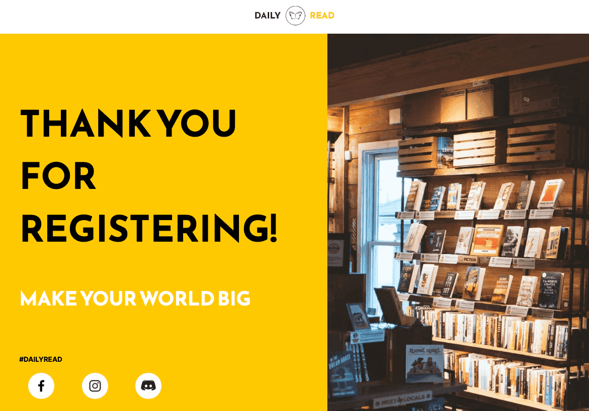 Strikingly – szablon DailyRead Strikingly – szablon DailyRead