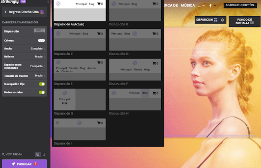 Strikingly Website Editor featuring Navigation Styles Menu Strikingly Website Editor featuring Navigation Styles Menu