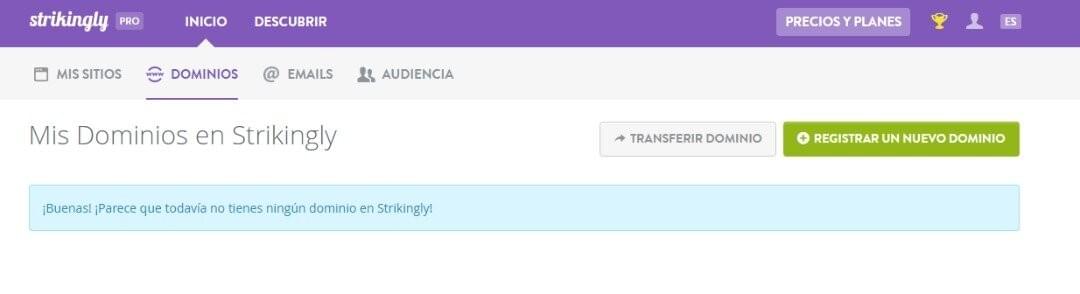 Dominios de Strikingly Dominios de Strikingly