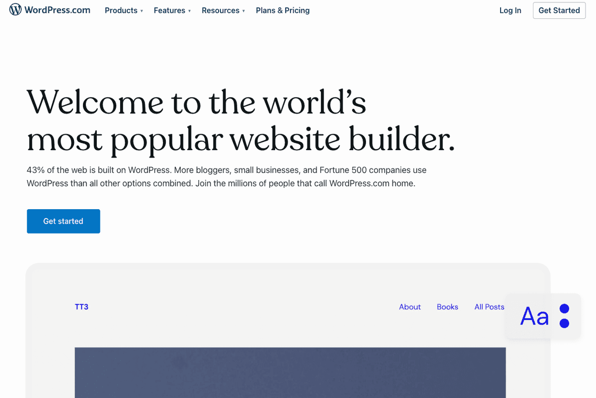 Vstupní stránka WordPress Vstupní stránka WordPress
