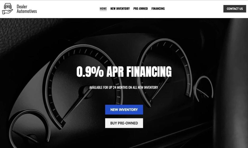 Template de site web de concessionnaire automobile Template de site web de concessionnaire automobile