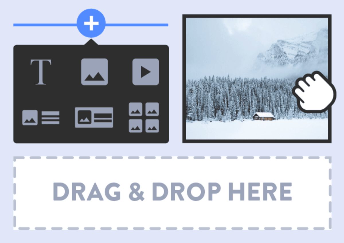 Strikingly Drag and Drop Feature Strikingly Drag and Drop Feature