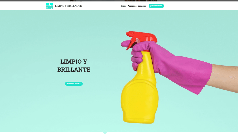 Limpieza y brillo: plantilla de servicio profesional de Strikingly Limpieza y brillo: plantilla de servicio profesional de Strikingly