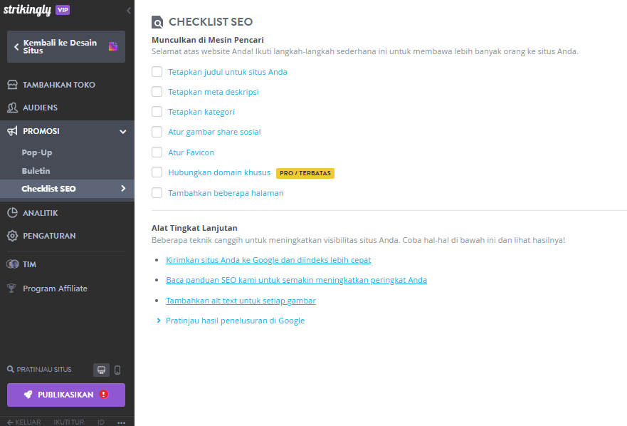 Mencolok - Daftar Periksa SEO Mencolok - Daftar Periksa SEO