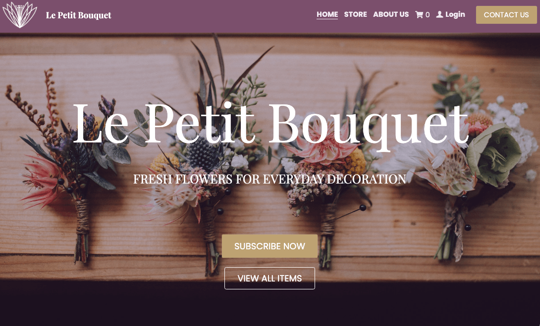 Le Petit Bouquet Template Le Petit Bouquet Template