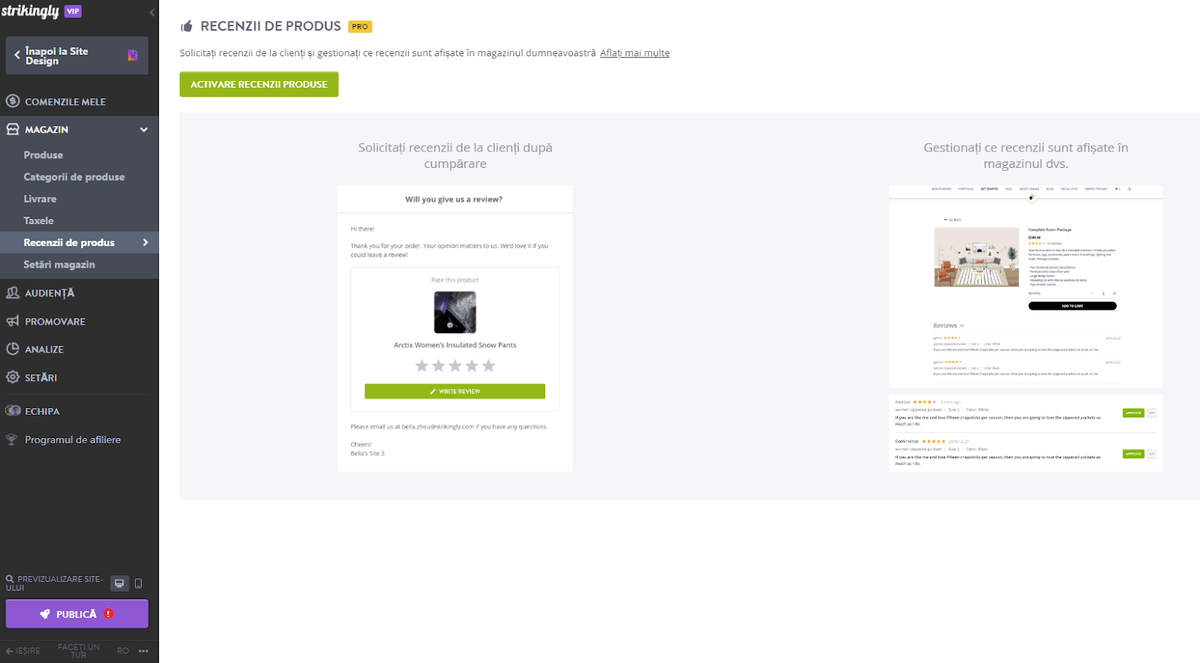 Adăugați feedback și recenzii ale clienților Adăugați feedback și recenzii ale clienților