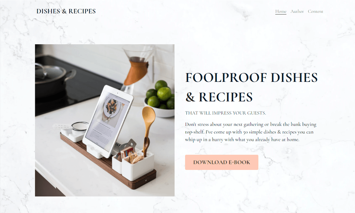 Dishes & Recipes Template Dishes & Recipes Template