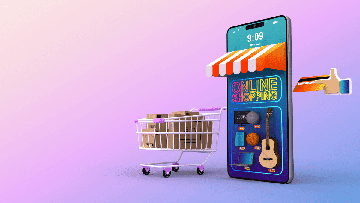 Compras on-line usando um telefone celular Compras on-line usando um telefone celular