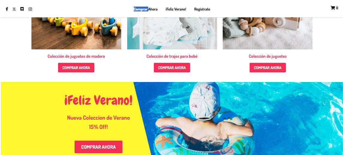 Plantilla de Tienda Online Peggi de Strikingly Plantilla de Tienda Online Peggi de Strikingly