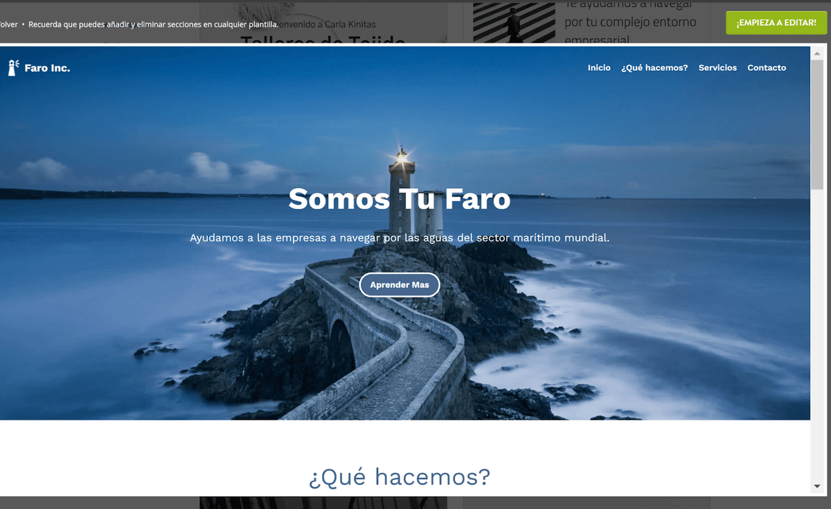 Diseño de página de inicio con un título claro y llamativo Diseño de página de inicio con un título claro y llamativo