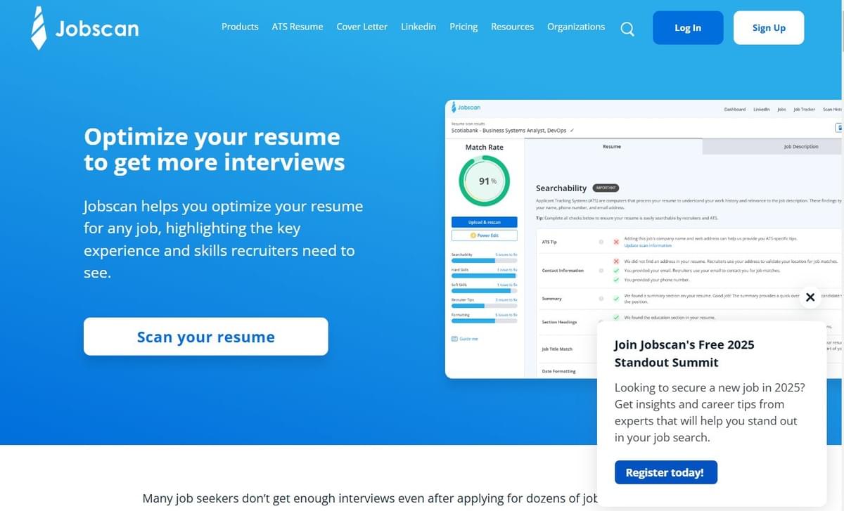 Image taken from Jobscan Image taken from Jobscan