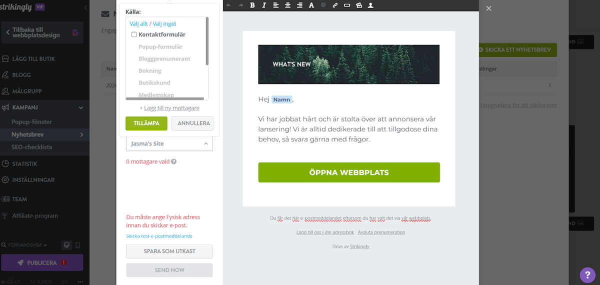 Hur man använder Strikingly för att testa emailkampanjer Hur man använder Strikingly för att testa emailkampanjer