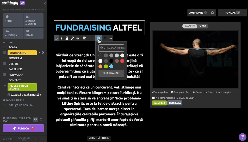 Personalizează-ți site-ul de fitness cu Strikingly Personalizează-ți site-ul de fitness cu Strikingly