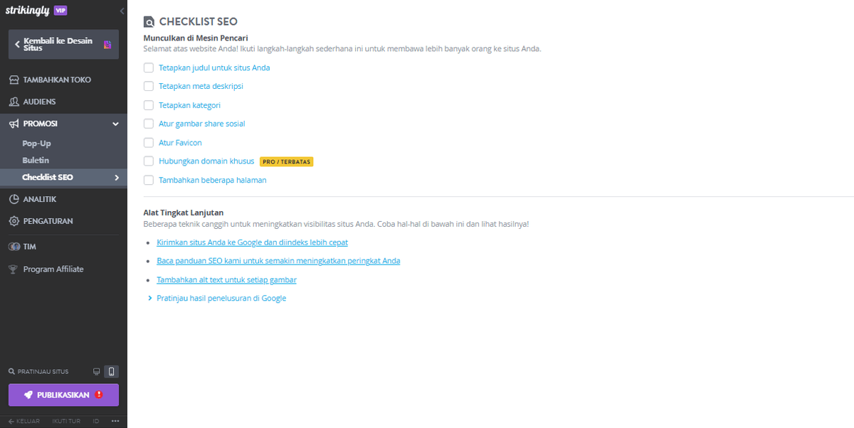 Cara Menulis Biodata Situs Web dengan Strikingly - Sertakan Kata Kunci Cara Menulis Biodata Situs Web dengan Strikingly - Sertakan Kata Kunci