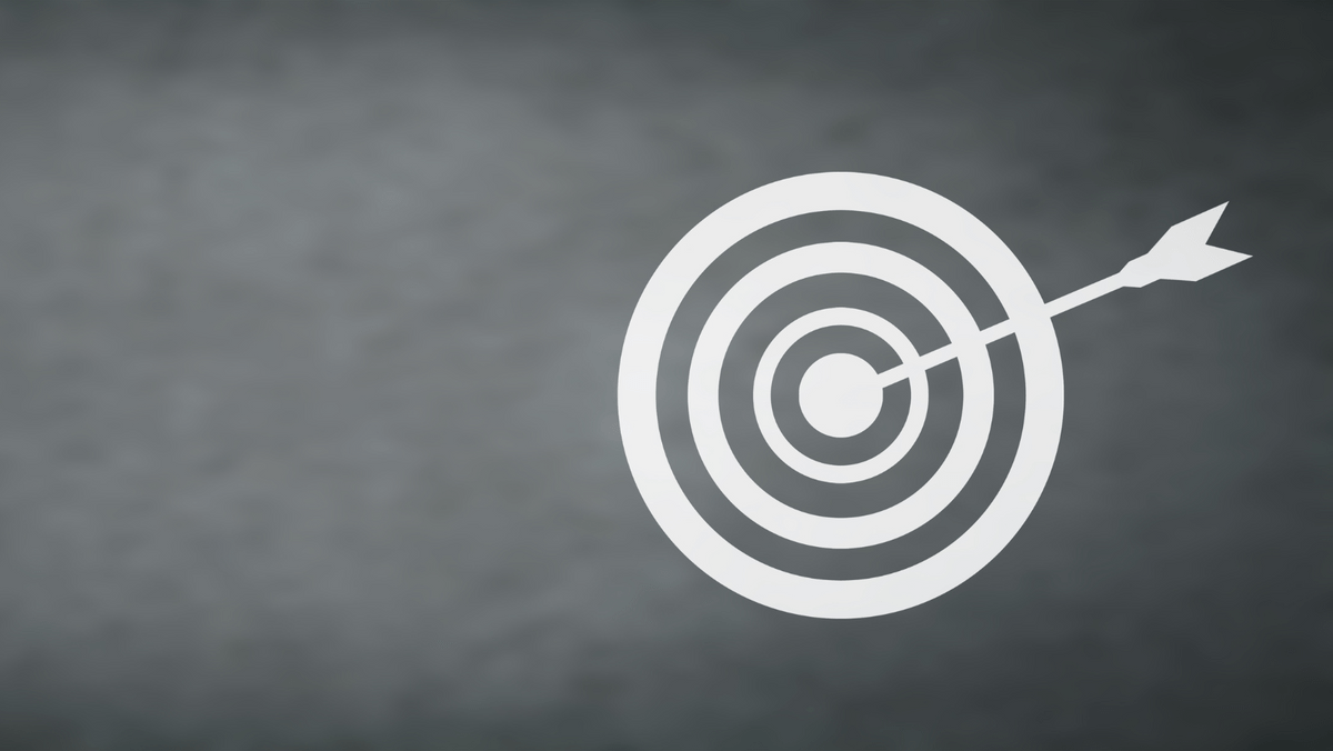 在深灰色背景下的目标 在深灰色背景下的目标