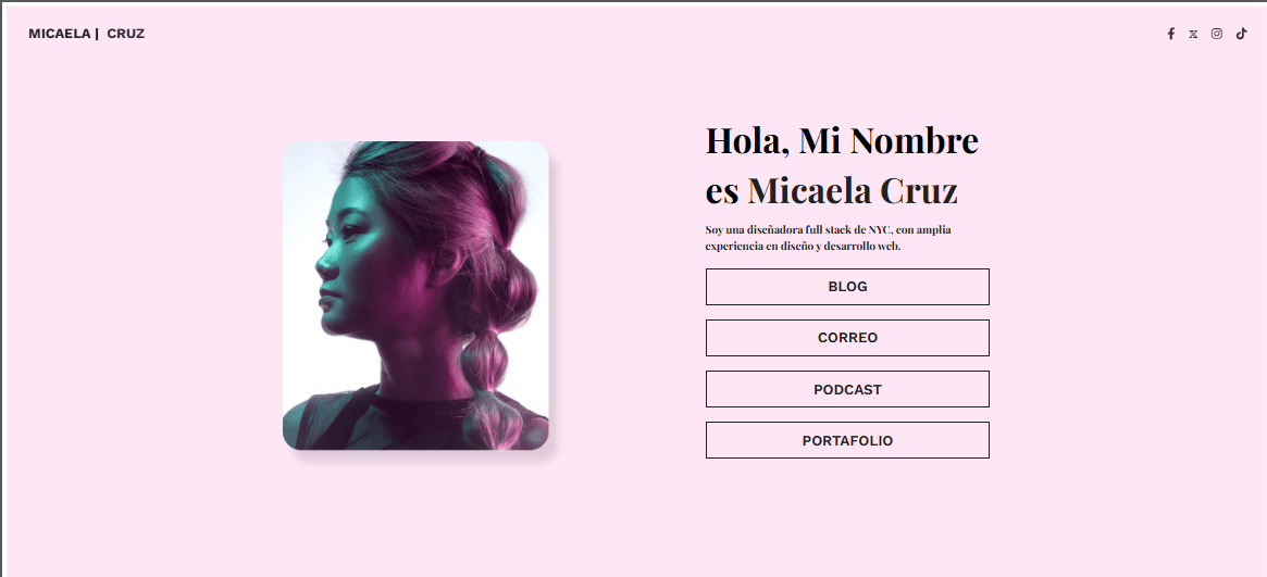 Plantilla de Michelle Cruise de Strikingly Plantilla de Michelle Cruise de Strikingly