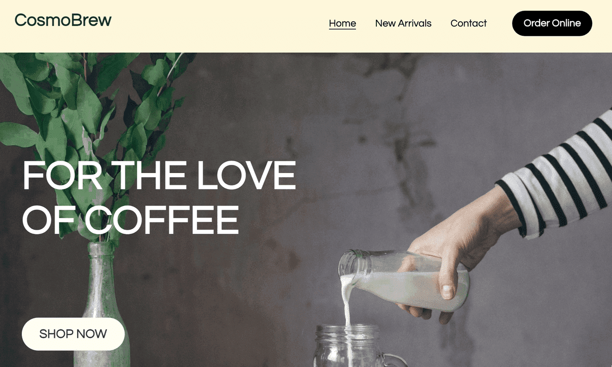 Plantilla CosmoBrew de Strikingly Plantilla CosmoBrew de Strikingly