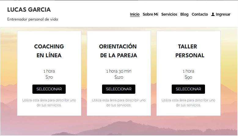 Plantilla de Coach de Vida Personal de Strikingly Plantilla de Coach de Vida Personal de Strikingly