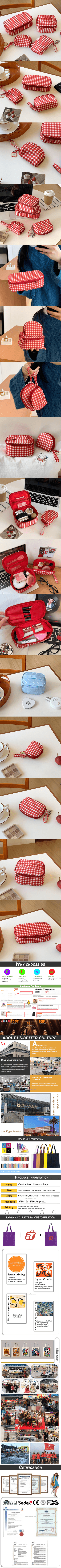 Multi-style Portable Red Gingham Pattern Girls Travel Cosmetic Bag with Zipper Closure Fashion Outdoor Wash Storage Bag