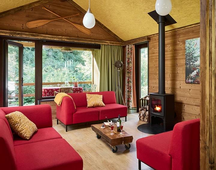 4 persoons salon bij vakantie lodge  nabij Houffalize in de Ardennen 4 persoons salon bij vakantie lodge  nabij Houffalize in de Ardennen