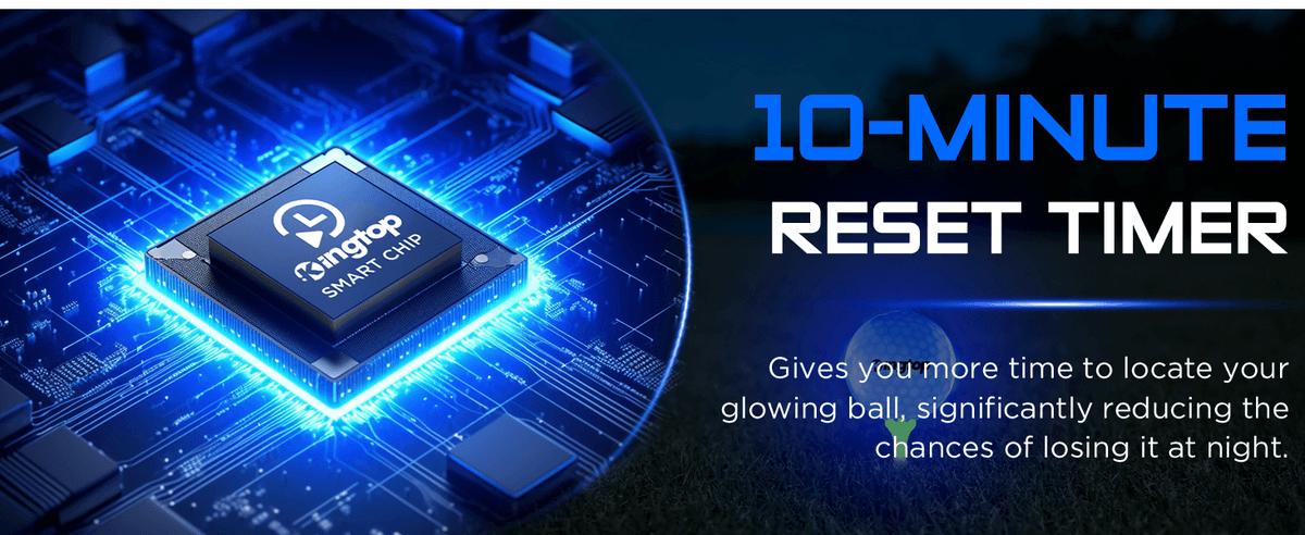 KINGTOP Upgraded Glow in The Dark Golf Balls - Super Bright Light Up LED Golf Ball - with Glow Golf