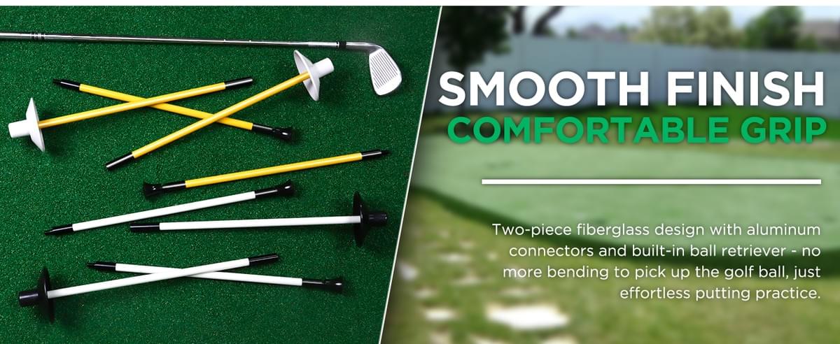 KINGTOP Golf Flagstick Mini, Putting Green Flag for Yard, All 3 Feet