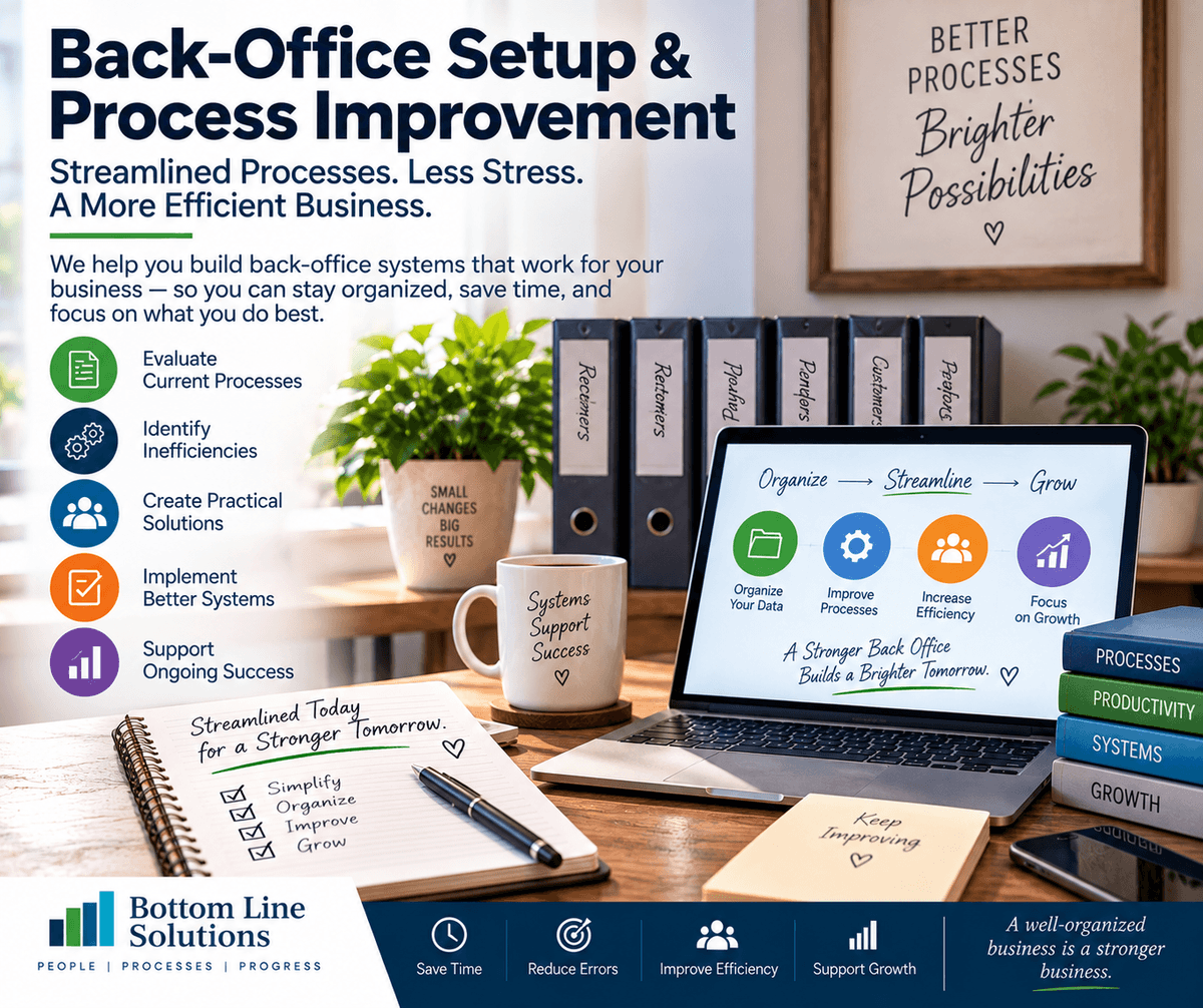 Back-office set up and improvement Back-office set up and improvement
