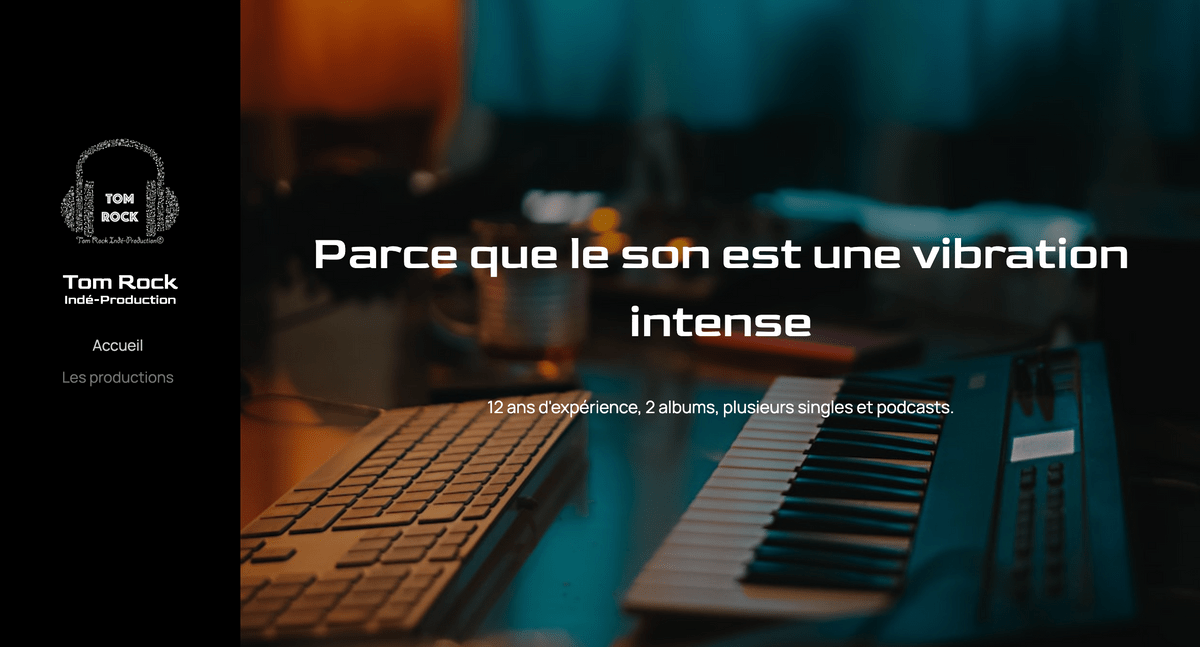 Glob.IT #3.0 création site web exemple site Tom Rock indé-Production Glob.IT #3.0 création site web exemple site Tom Rock indé-Production