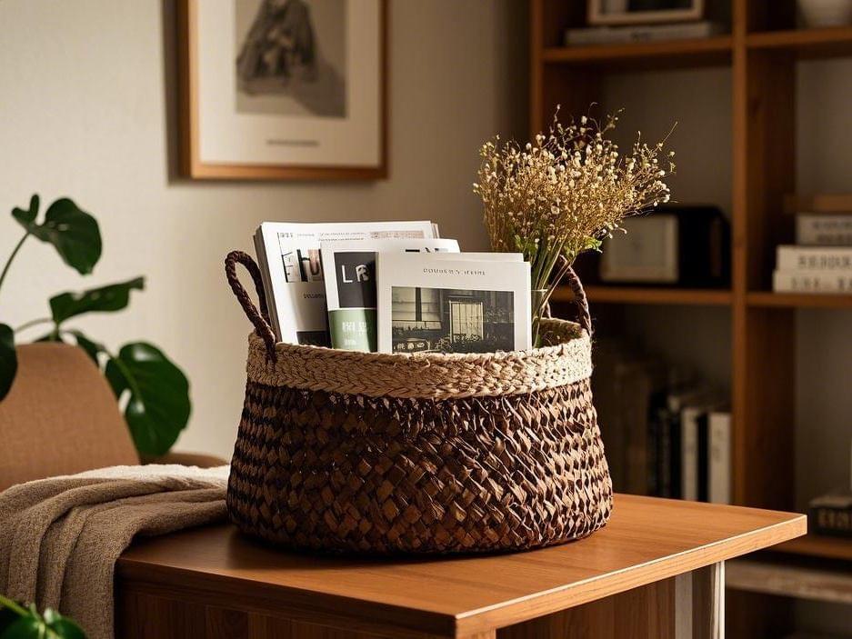 Tejido de cestas con platos de papel Tejido de cestas con platos de papel