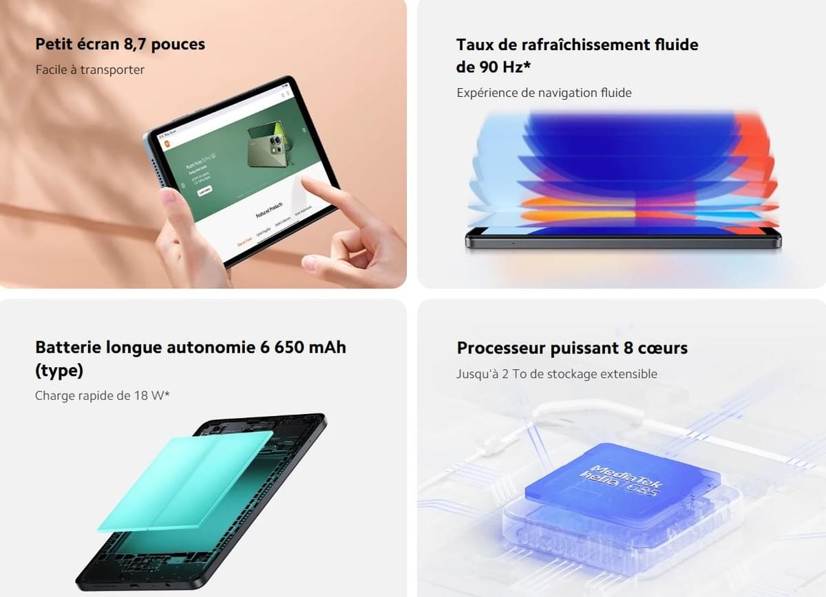 XIAOMI REDMI PAD SE 8.7 + GARANTIE GOLD 6/128GO WIFI RE