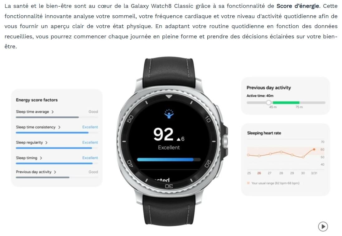 MONTRE SAMSUNG GALAXY WATCH 8 CLASSIC 46MM + GARANTIE FIRST RE