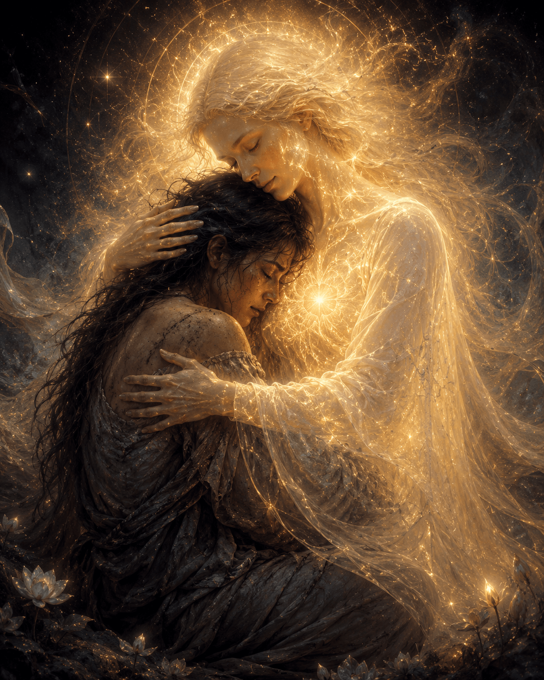 The celestial soul loving the forlorn human The celestial soul loving the forlorn human