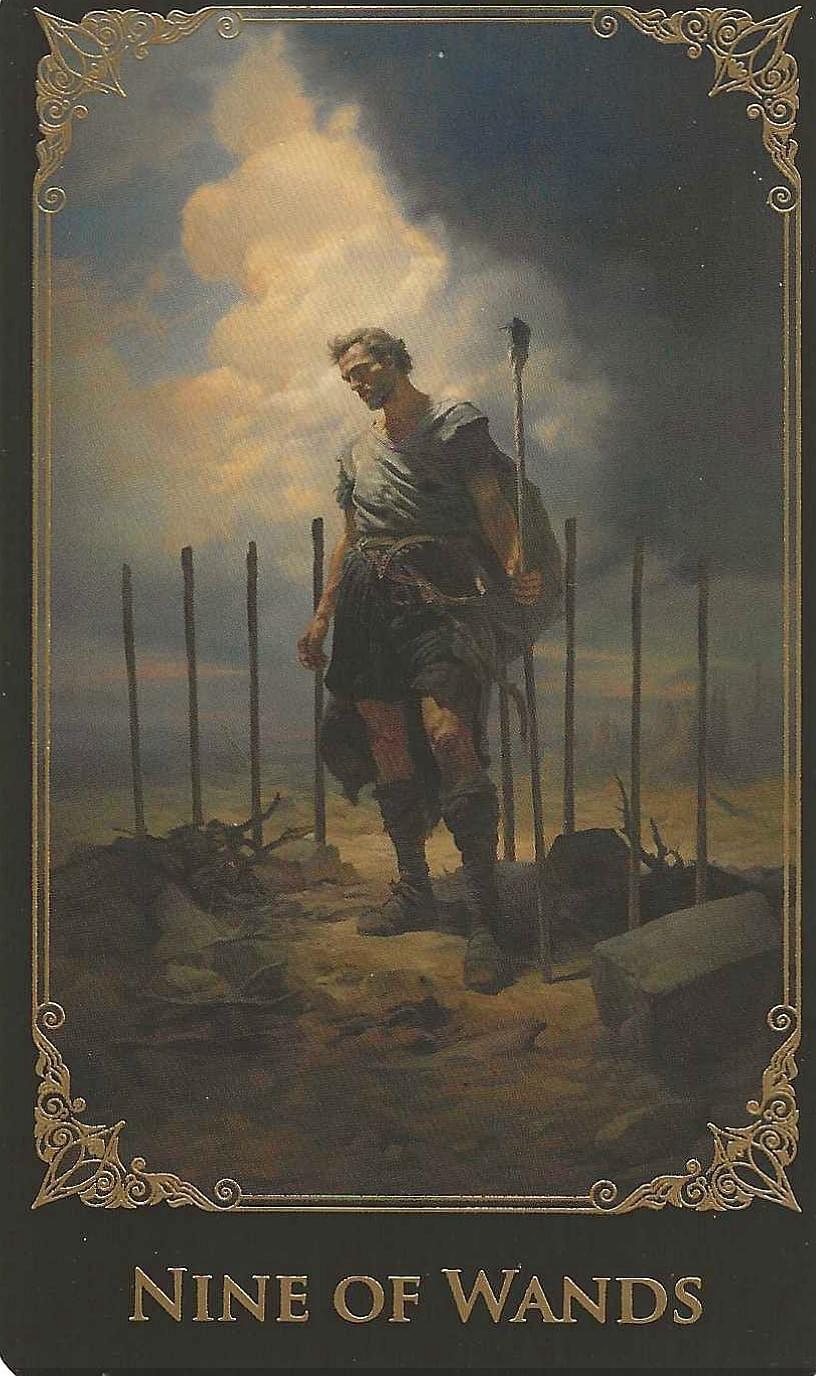 Nine of Wands-The Baroque Tarot Nine of Wands-The Baroque Tarot