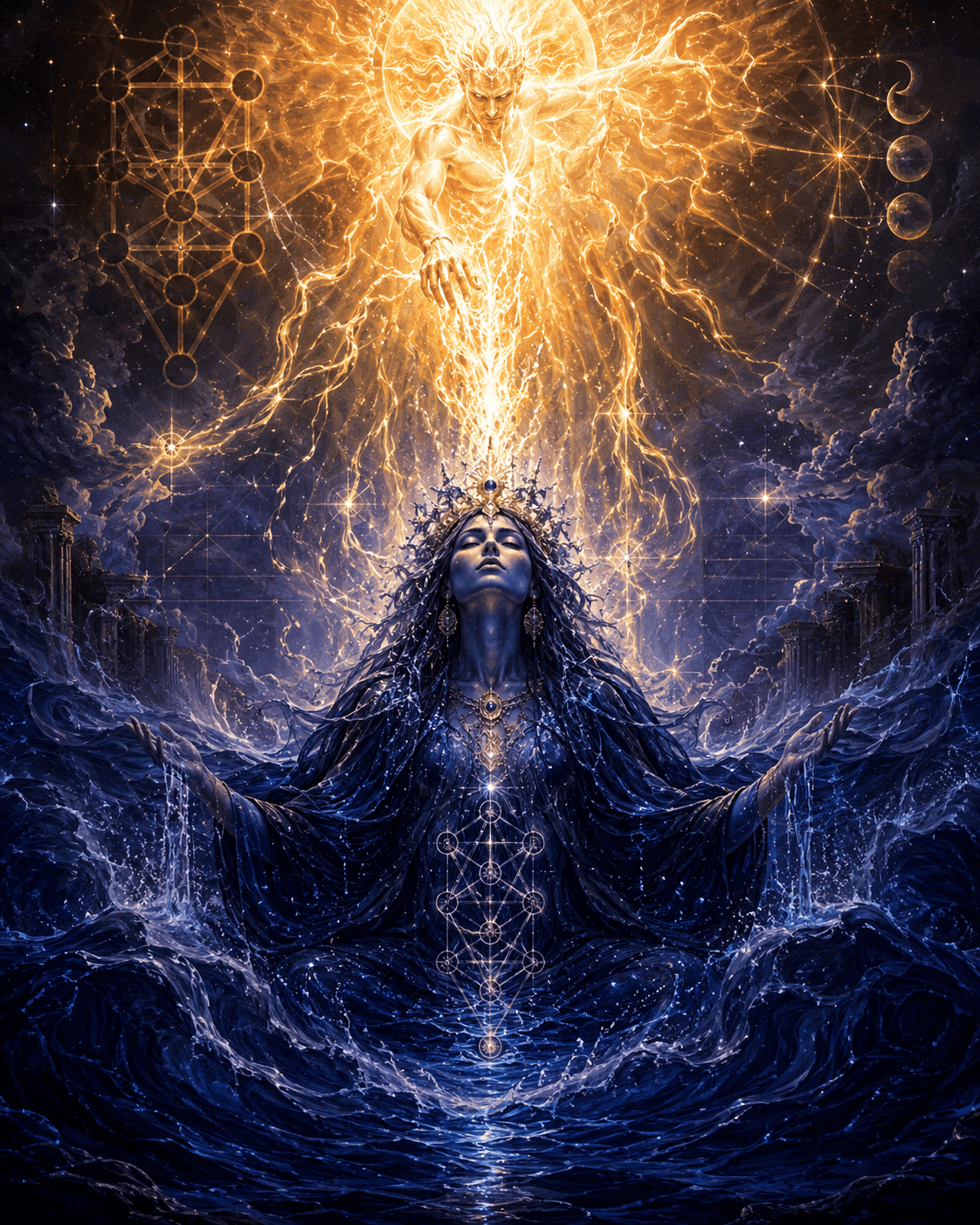 Binah the great ocean of the consciousness receiving the fiery Chokmah Binah the great ocean of the consciousness receiving the fiery Chokmah