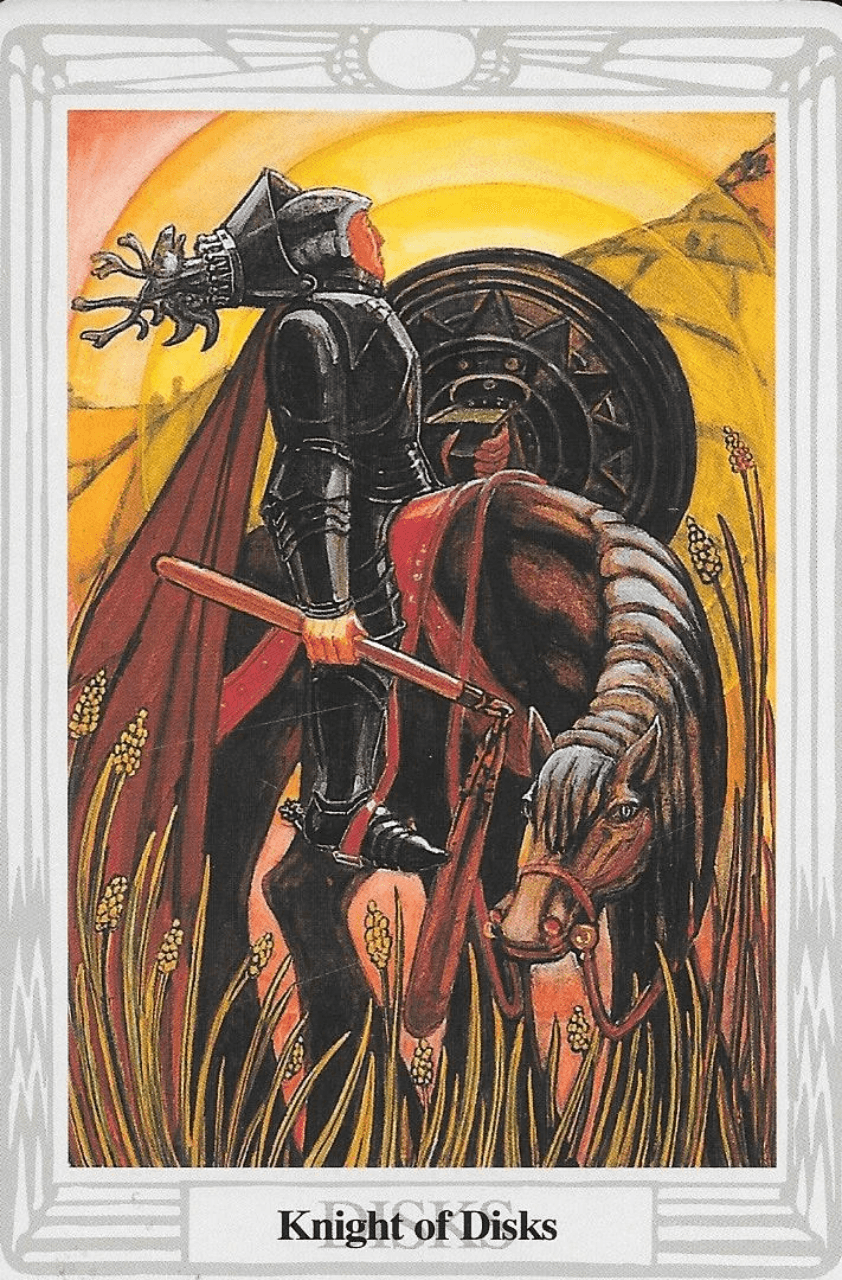 Knight of Disks-Thoth Tarot Knight of Disks-Thoth Tarot
