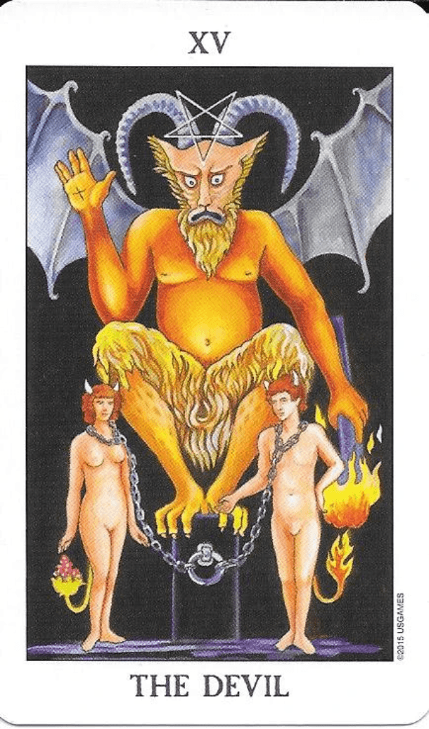 RWS =Key 15- The Devil Tarot card RWS =Key 15- The Devil Tarot card