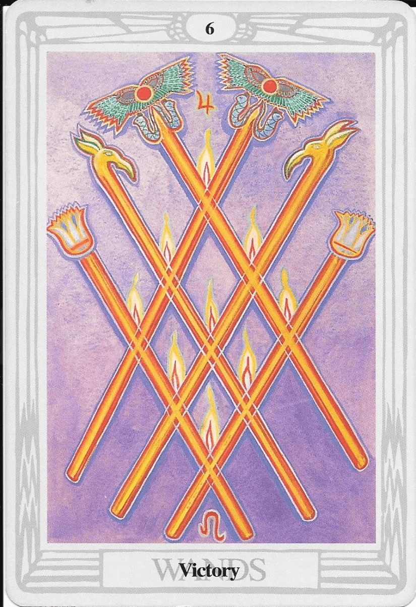 Thoth Tarot-6 of Wands-Victory Thoth Tarot-6 of Wands-Victory