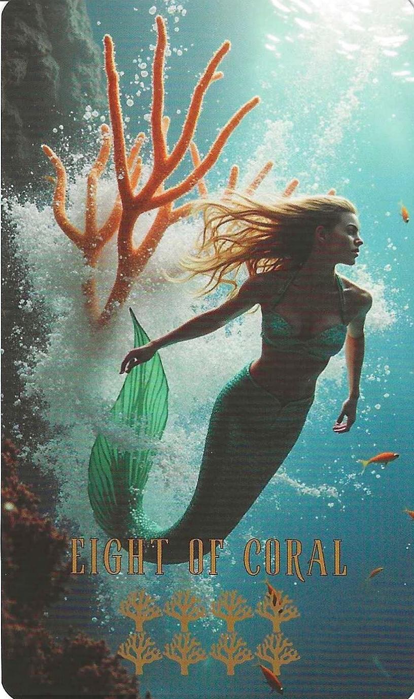 Eight of coral-the ocean tarot Eight of coral-the ocean tarot