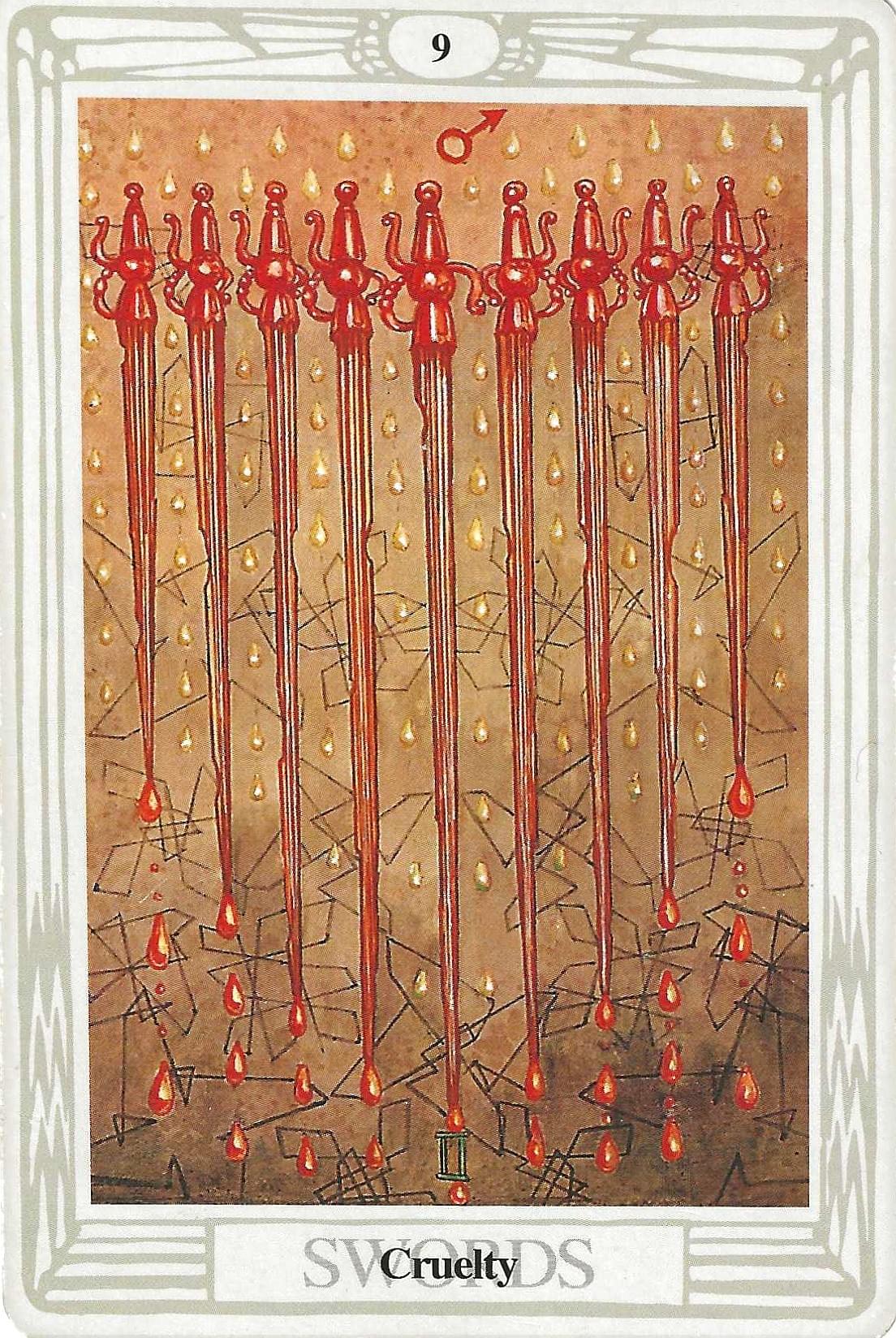9 of Swords-Thoth Tarot 9 of Swords-Thoth Tarot