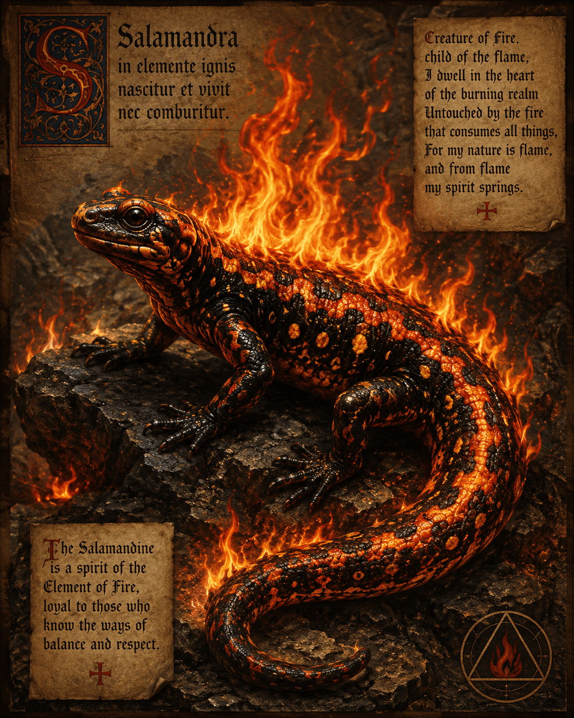Salamander medieval imagery Salamander medieval imagery
