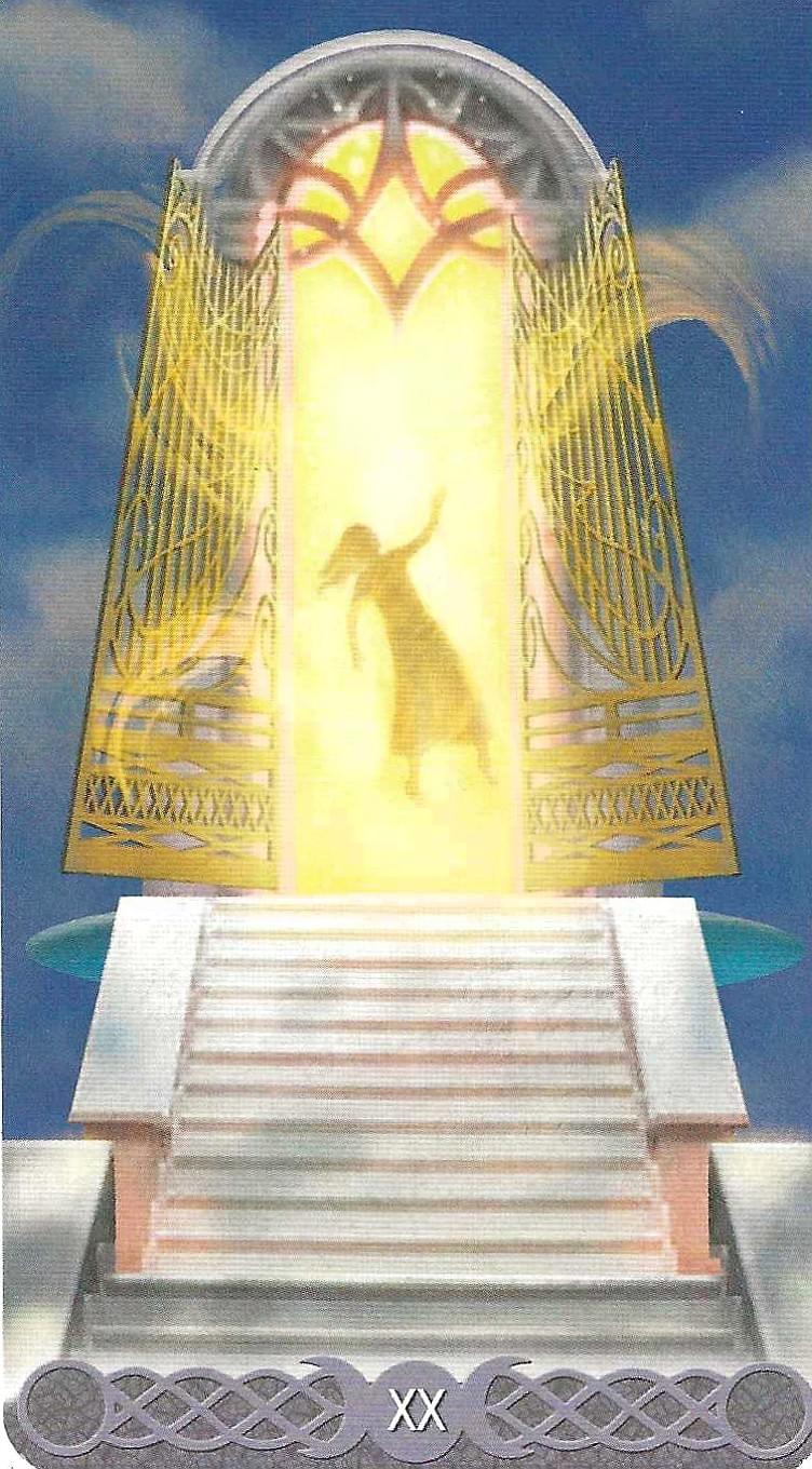 The Triple Goddess Tarot- Key XX- Judgement tarot card The Triple Goddess Tarot- Key XX- Judgement tarot card