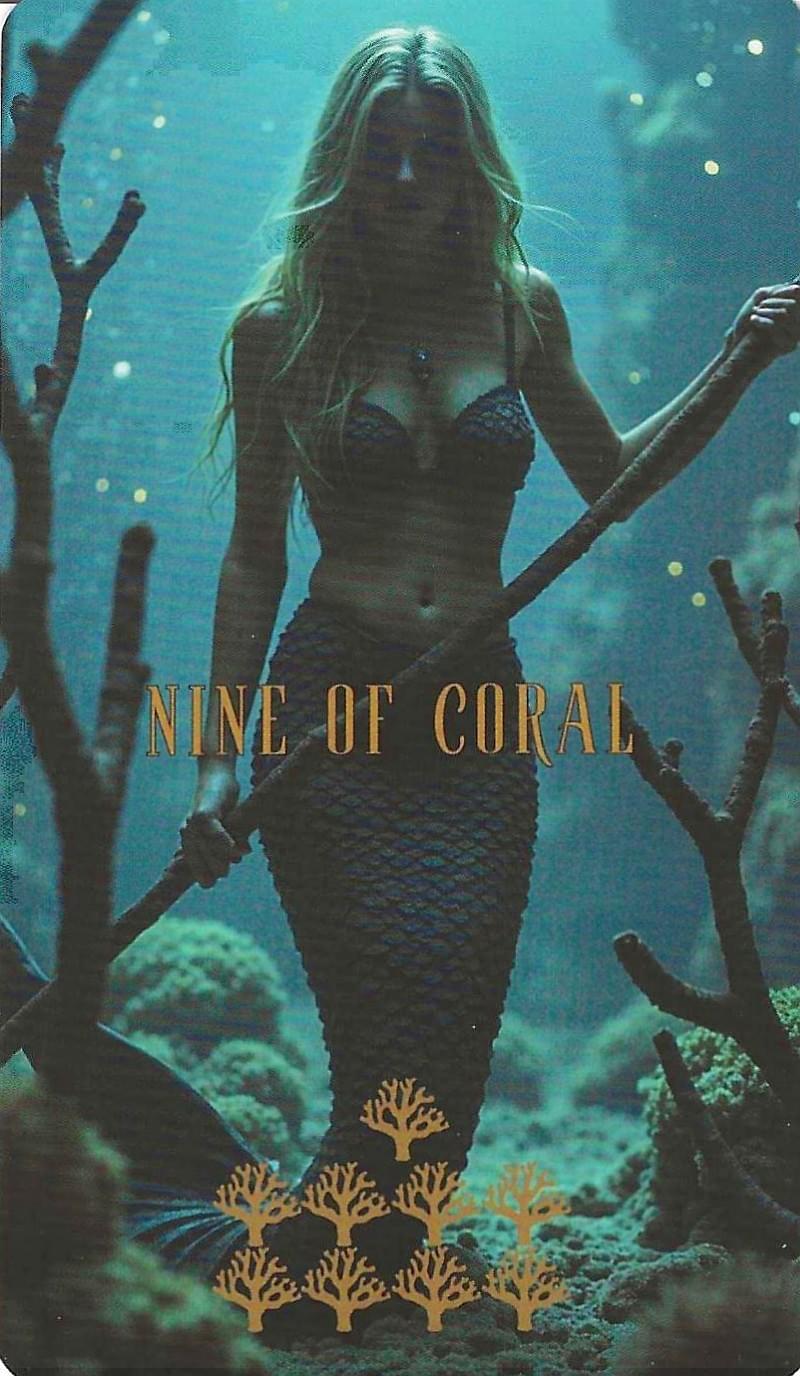 Nine of Coral-The Ocean Tarot Nine of Coral-The Ocean Tarot