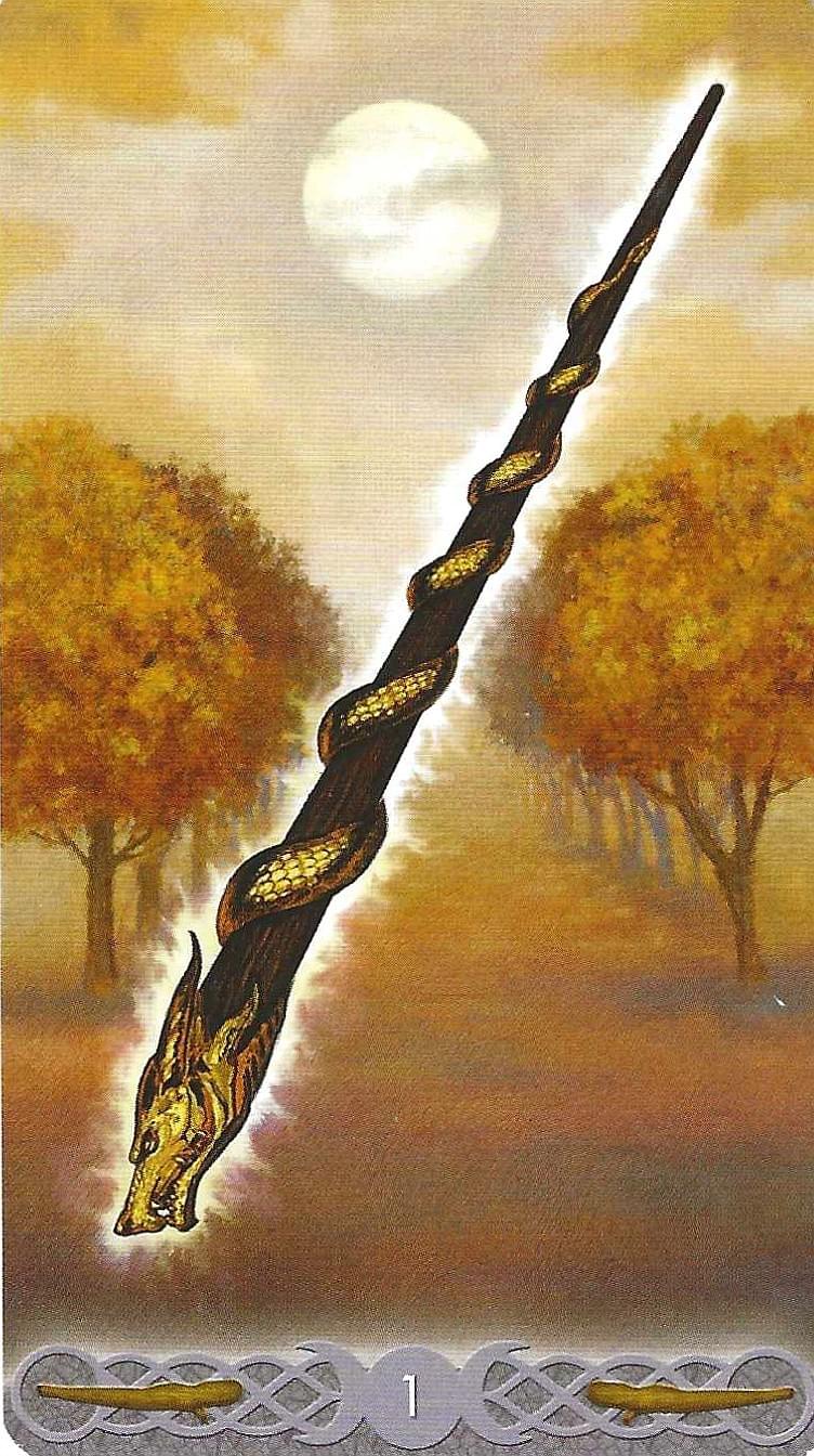 Triple Goddess Tarot- Ace of Wands tarot card Triple Goddess Tarot- Ace of Wands tarot card